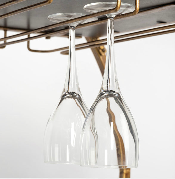 Glass & Gold Iron Bar Cart