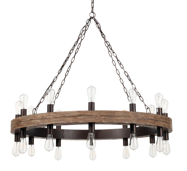 Double Lite Ring Chandelier