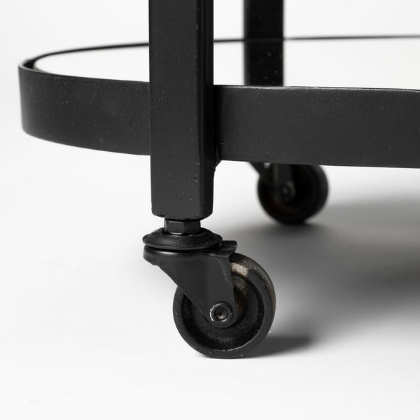 Black 2 Tier Bar Cart