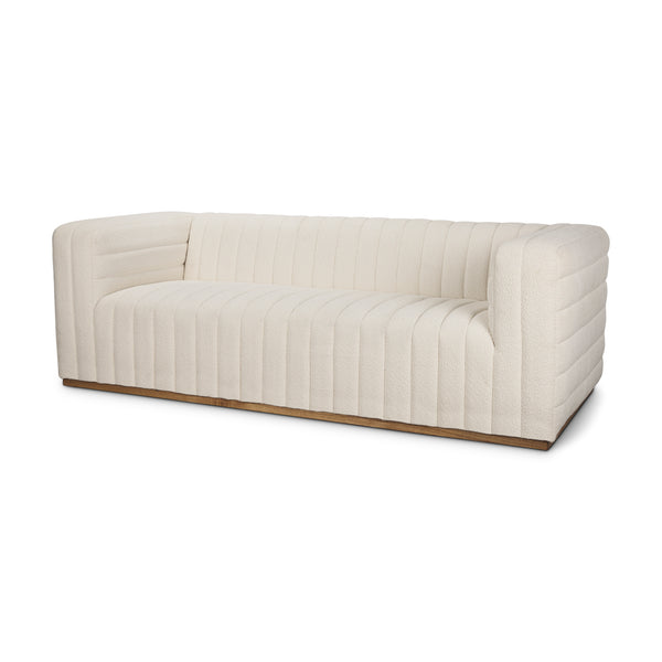 Cream Boucle Sofa