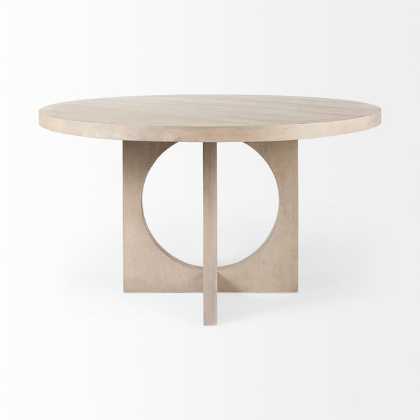 54” Open Circle Gray Mango Dining Table