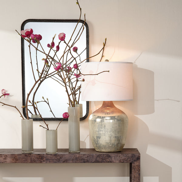 Silver Etched Mercury Glass Table Lamp large