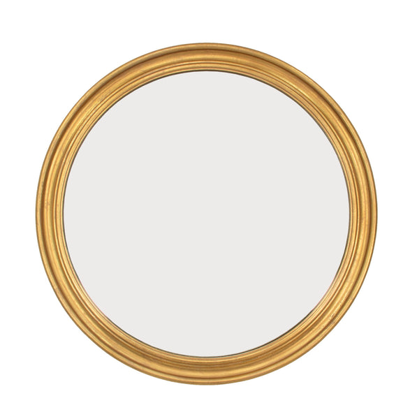 40” Antique Gold Leaf Round Mirror