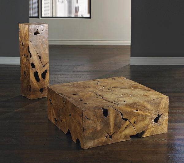 Teak Slice Pedestal large