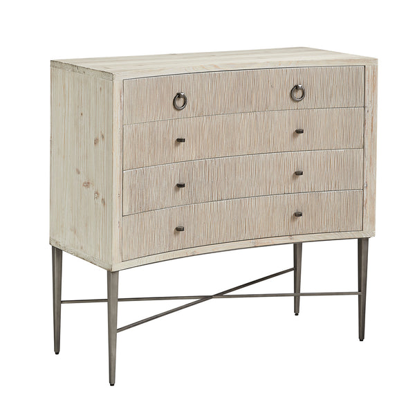 Concave Wood & Iron Chest