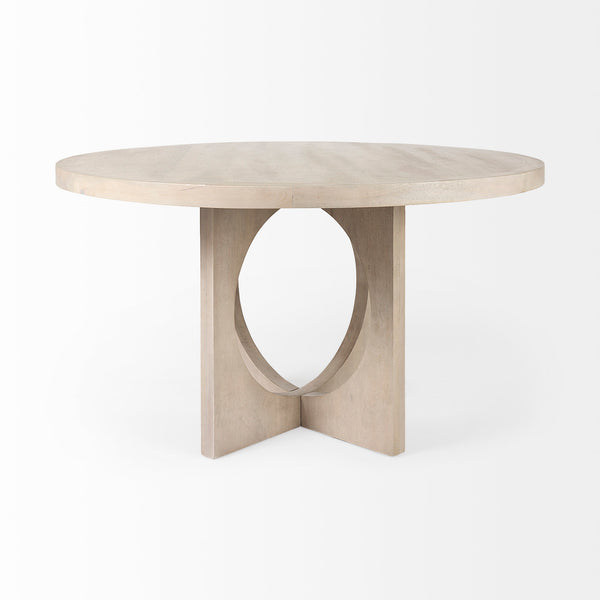 54” Open Circle Gray Mango Dining Table