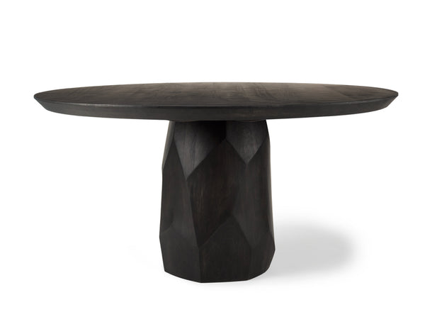 60” Solid Wood Table w/ Carved Base