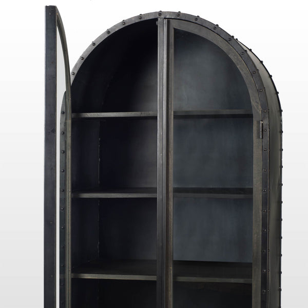 Metal, Wood & Glass Display Cabinet