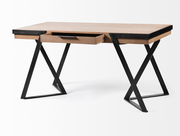 Triangle Iron Legs Writing Desk