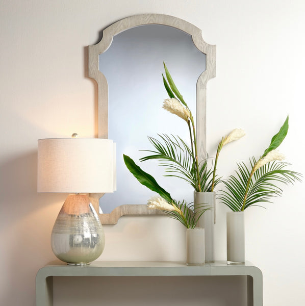 Silver Etched Mercury Glass Table Lamp small