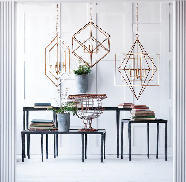 Hammered Iron Console Table