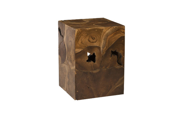 Teak Slice Side Table