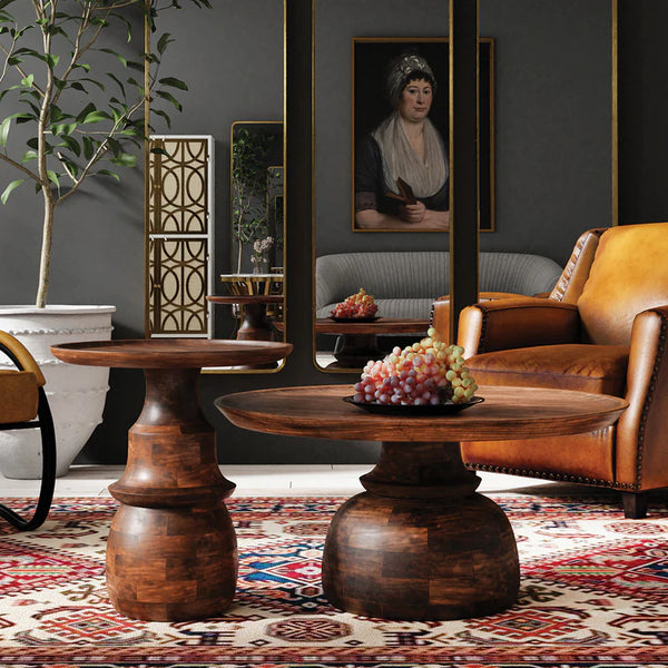 36” Dark Brown Solid Mango Coffee Table