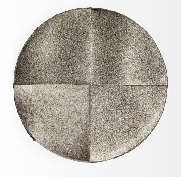 Hair on Hide Ottoman tall