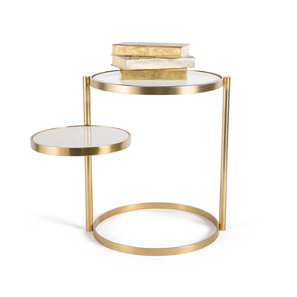 2 Tier Rounds Marble Side Table