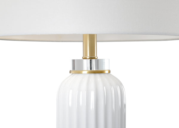 White Fluted Ceramic Lamp