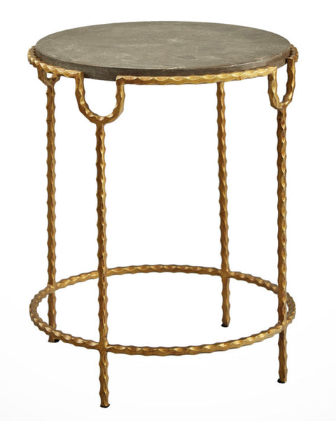 Bluestone & Iron Side Table