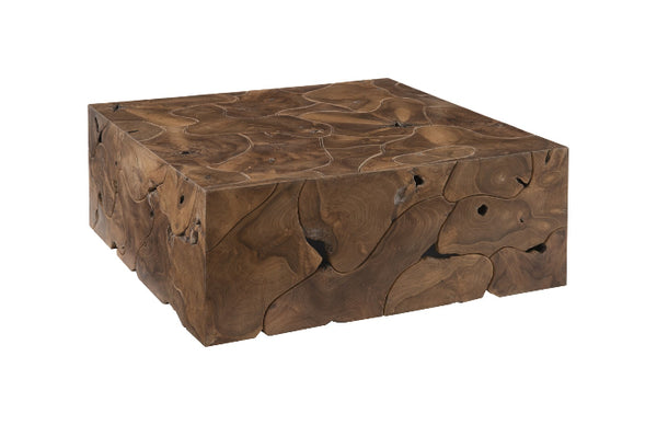 Teak Slice Square Coffee Table