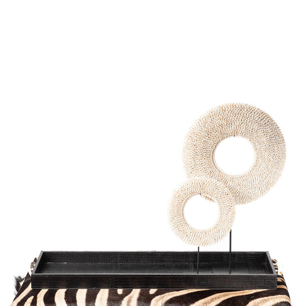 Zebra Hide Ottoman