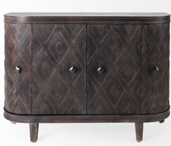 4 Door Demilune Cabinet