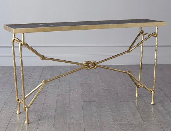 Love Knot Console- Gold Leaf Black