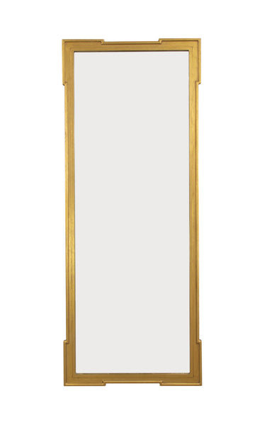 Antiqued Gold Leaf Wood Mirror
