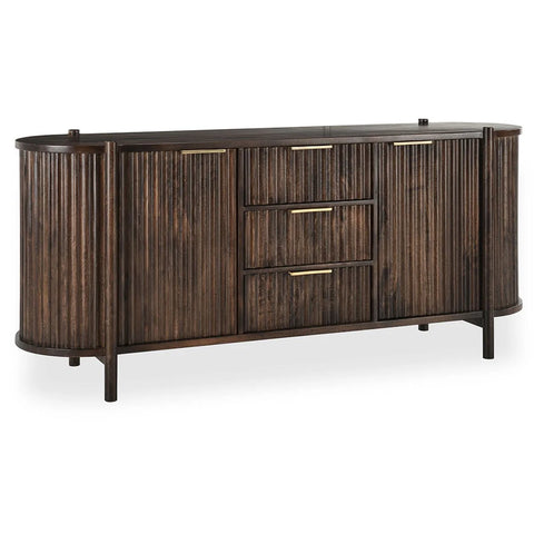 Mid-century Fluted Mango Cabinet