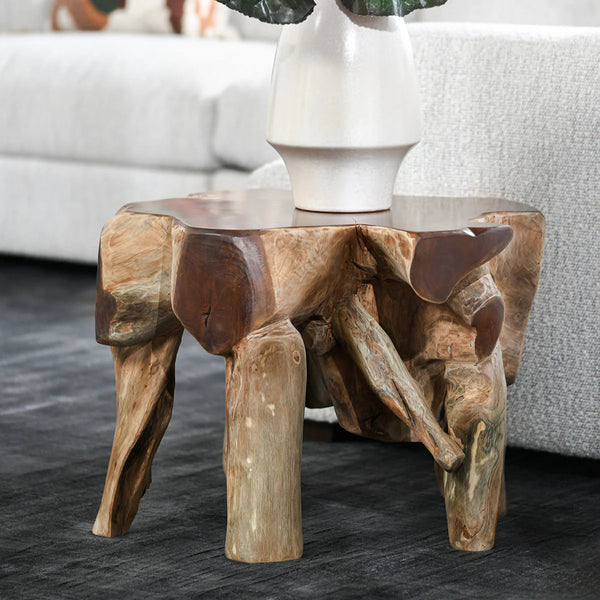 Teak Root End Table