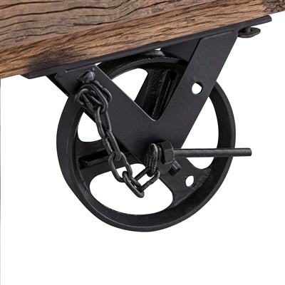 Reclaimed Wood Island with a Marble Top small