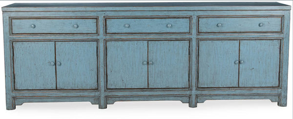 Vintage Style Chinese Blue Cabinet