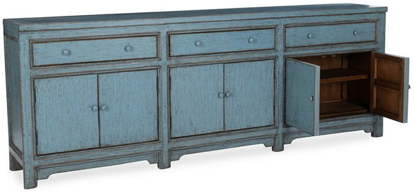 Vintage Style Chinese Blue Cabinet