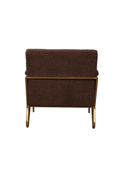 Gold Iron & Chocolate Boucle’ Chair