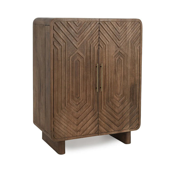 Modern Mango Wood Bar Cabinet