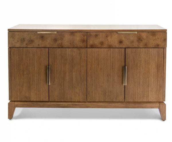 2 Drawer/ 2 Door Credenza, Chestnut Burl