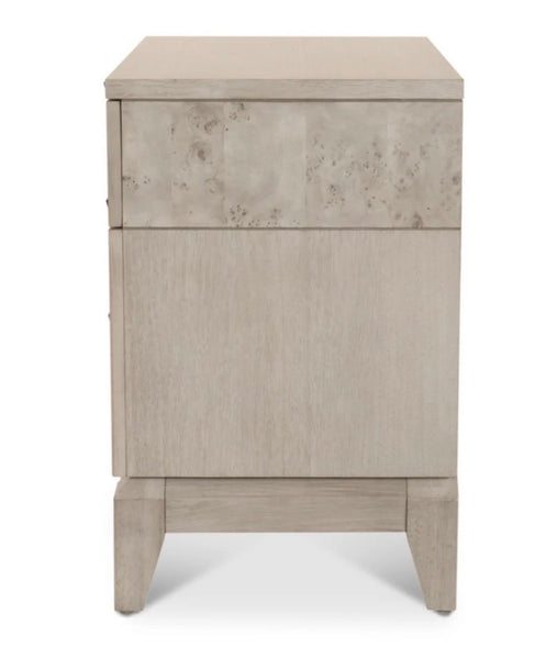 3 Drawer Nightstand, Blonde Burl