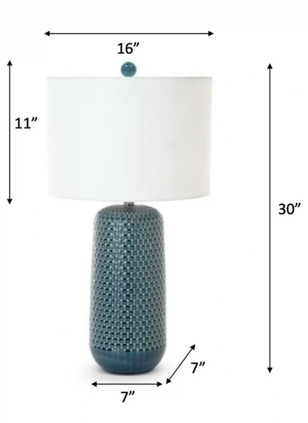 Blue Ceramic Table Lamp