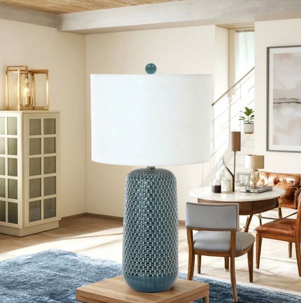 Blue Ceramic Table Lamp
