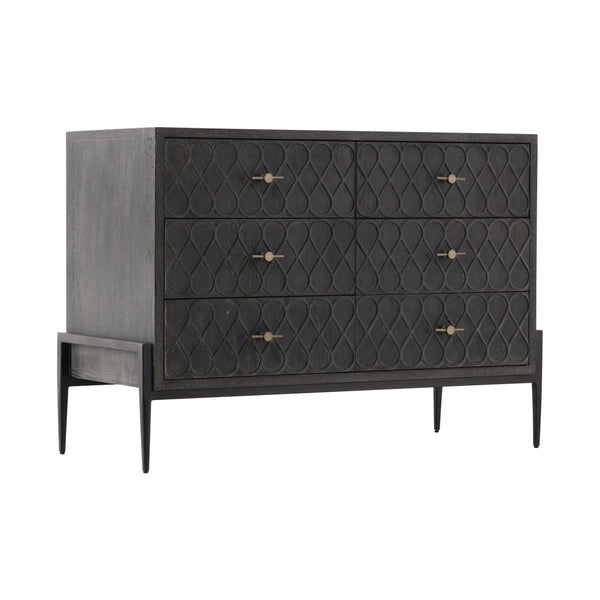 Oak Chest of Drawers w/ Marble Top