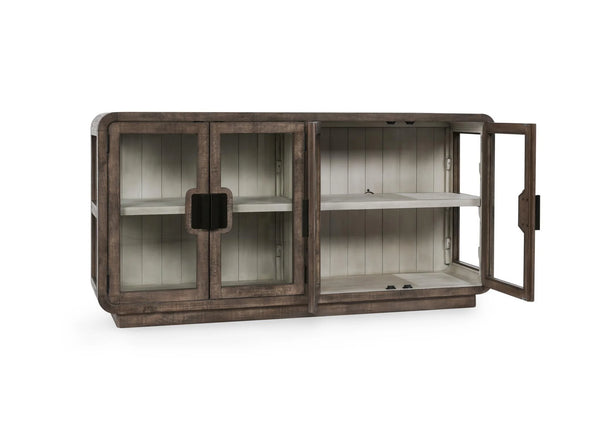 Reclaimed Pine & Glass Cabinet