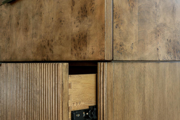 5 Drawer Chest, Vintage Chestnut Burl
