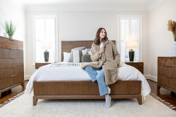 King Bed, Vintage Chestnut Burl