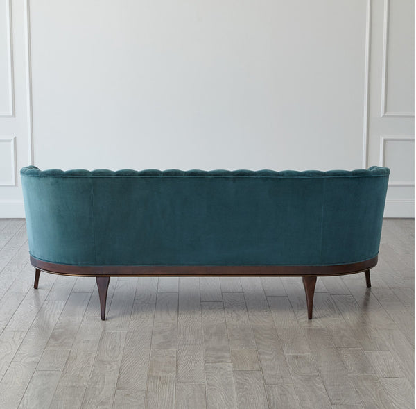 Channel Back Sofa-Dragonfly Velvet