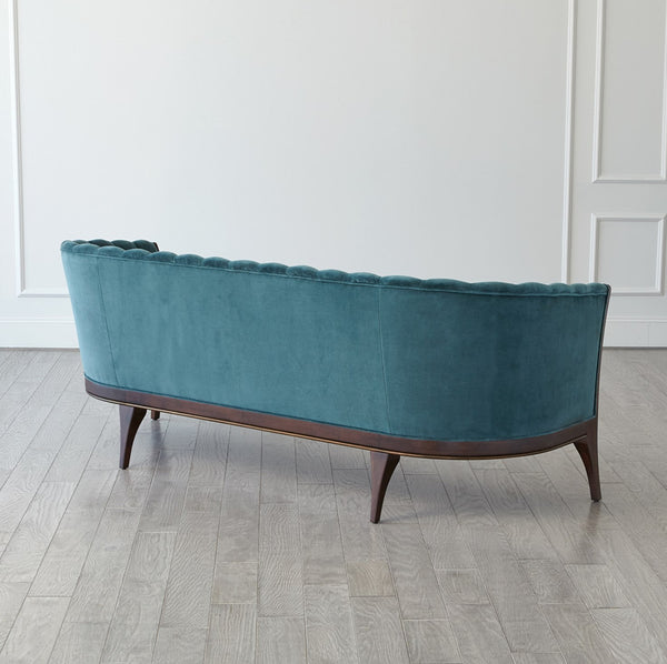 Channel Back Sofa-Dragonfly Velvet