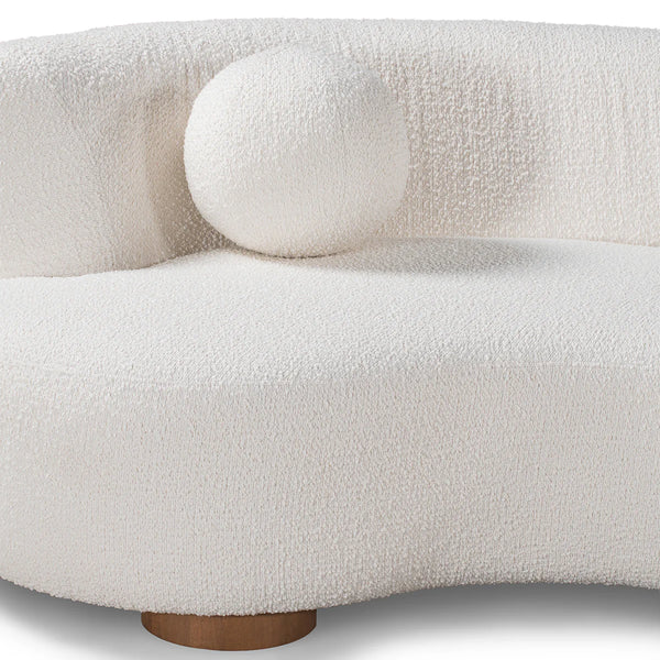 Crescent Shaped Ivory Sectional Sofa