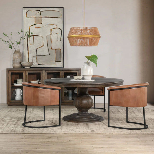 60” Solid Mango Wood Dining Table