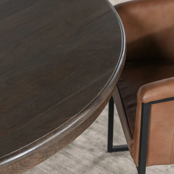 60” Solid Mango Wood Dining Table