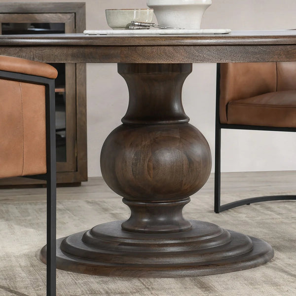 60” Solid Mango Wood Dining Table
