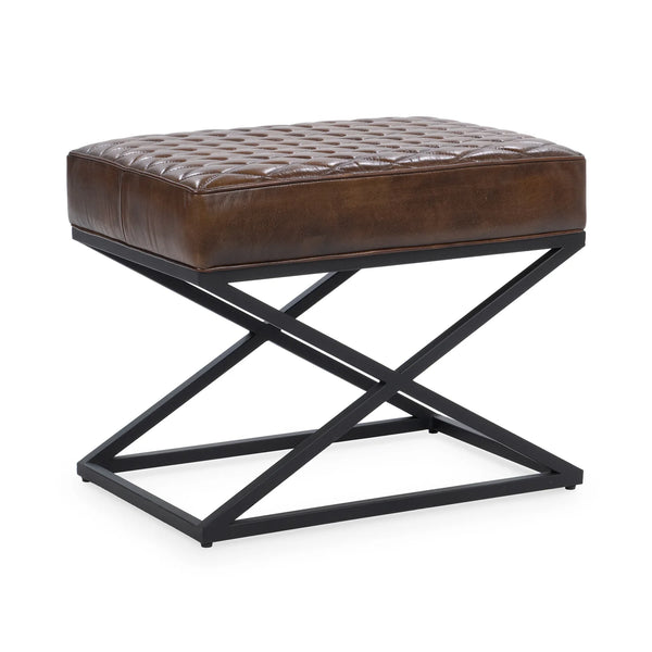 Leather & Iron Stool