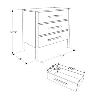 Black Mahogany Veneer Chest