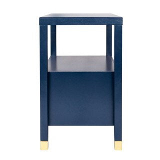 Navy Blue 2 Drawer Nightstand